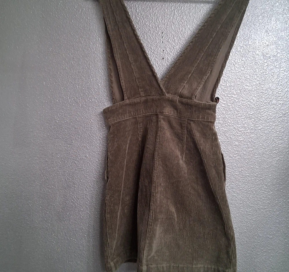Stylish Forever 21 Olive Corduroy Mini Dress   Size S